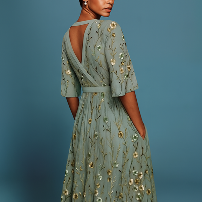 Lily | Flowy Floral Evening Dress