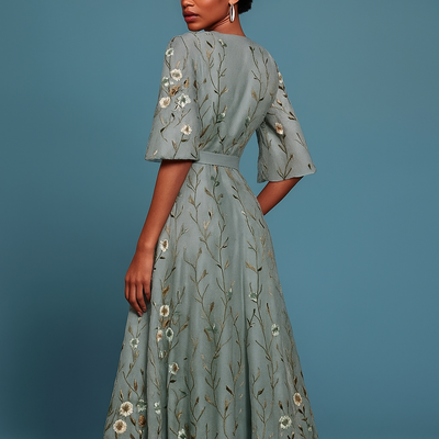 Lily | Flowy Floral Evening Dress