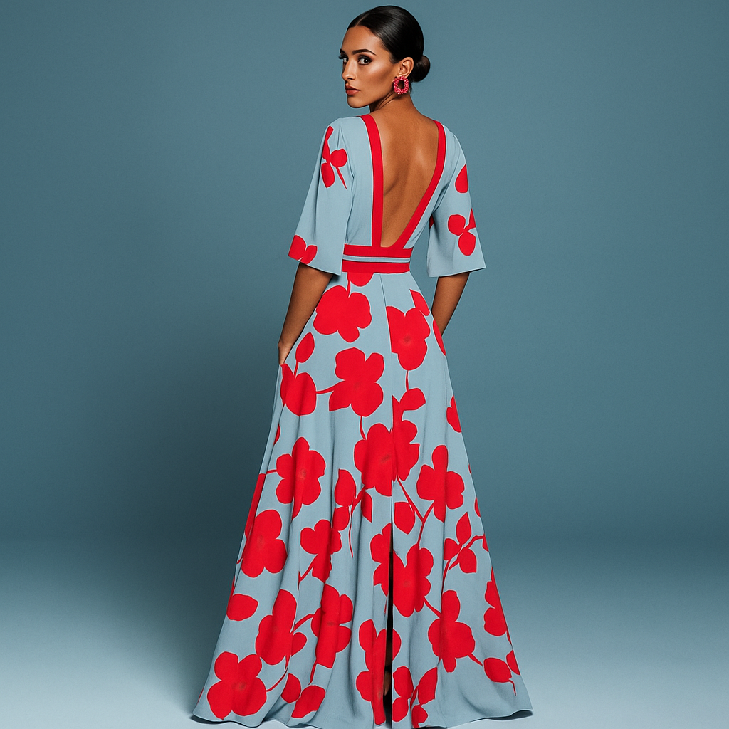 Tahlia | Elegant Flowy V-Neck Dress