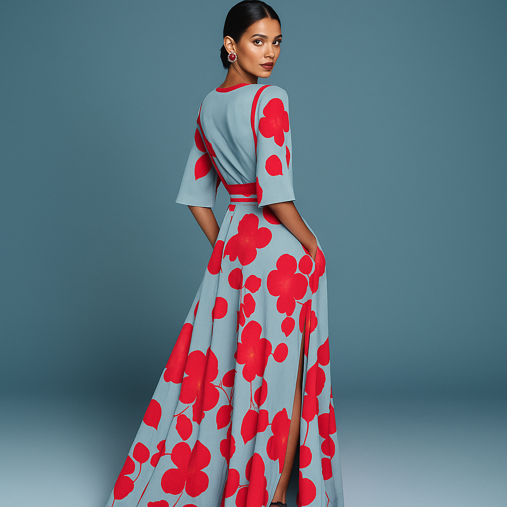 Tahlia | Elegant Flowy V-Neck Dress