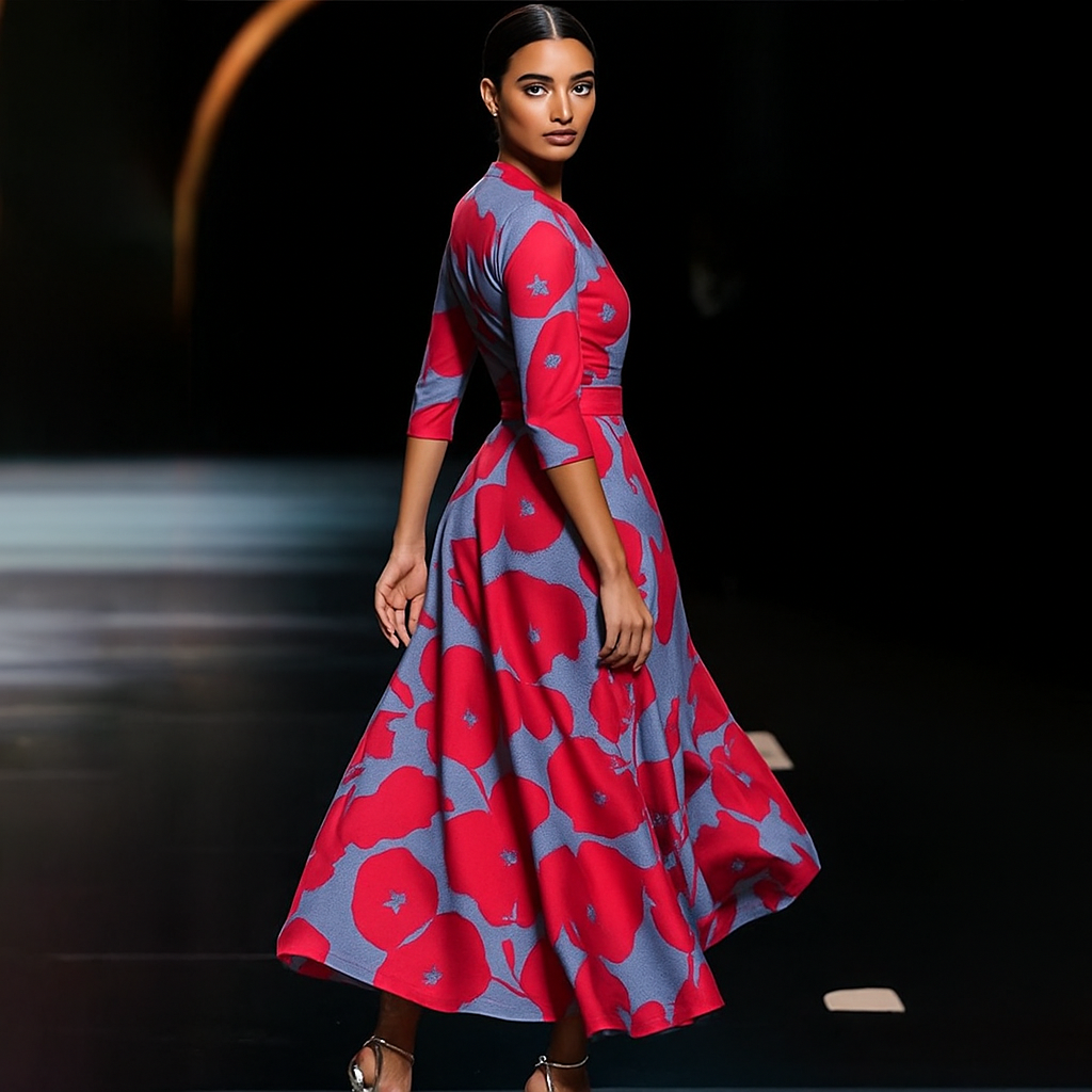 Amelia | Relaxed V-Neck Everyday Dress