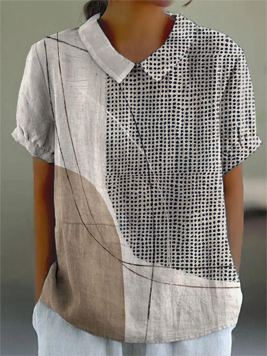 Lana | Abstract Dots and Lines Shirt