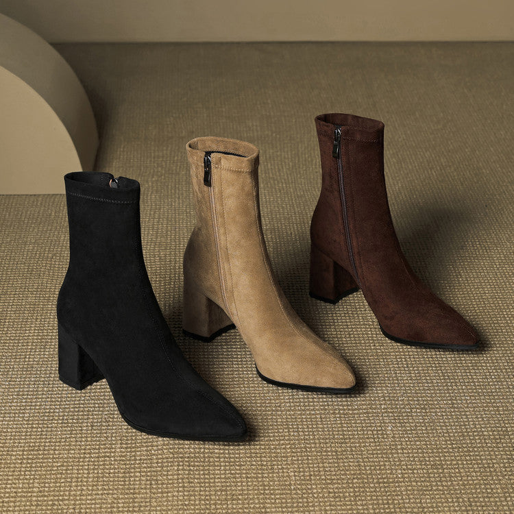 Zara | Luxe Suede Ankle Boots