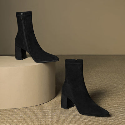 Zara | Luxe Suede Ankle Boots