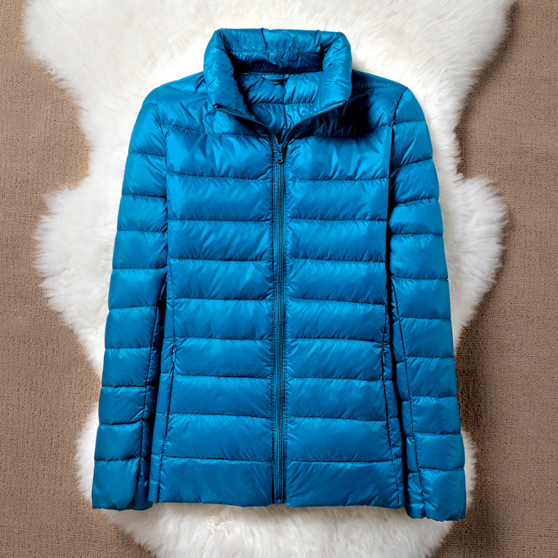Freja Padded Mid-Season Jacket | Heavenly Blue