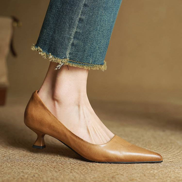 Nora | Chic Leather Heels