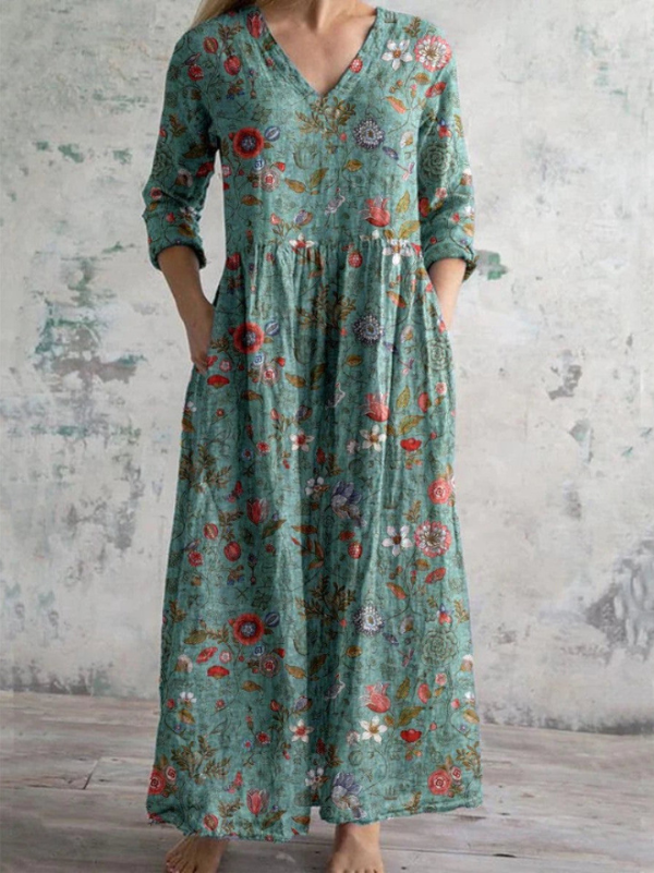 Celeste | Vintage Floral Maxi Dress