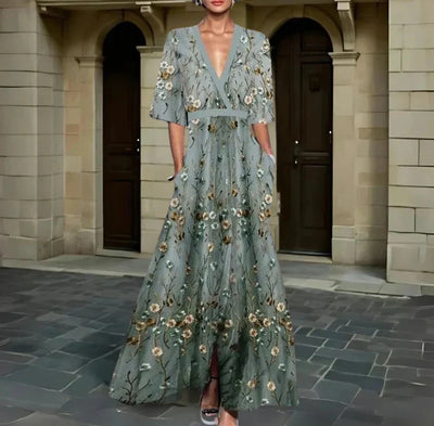 Jamie | Elegant Maxi Dress with Floral Pattern