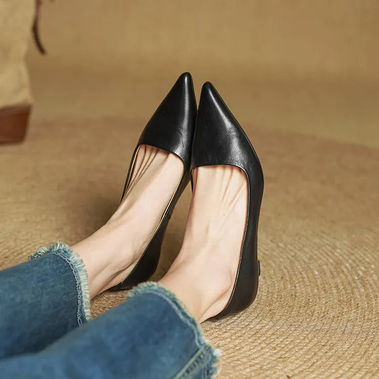 Nora | Chic Leather Heels