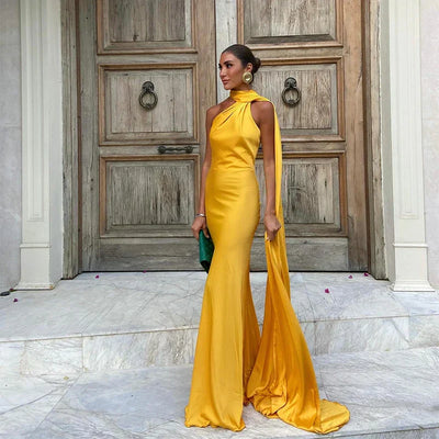 Carla | Dramatic Cape Mermaid Gown