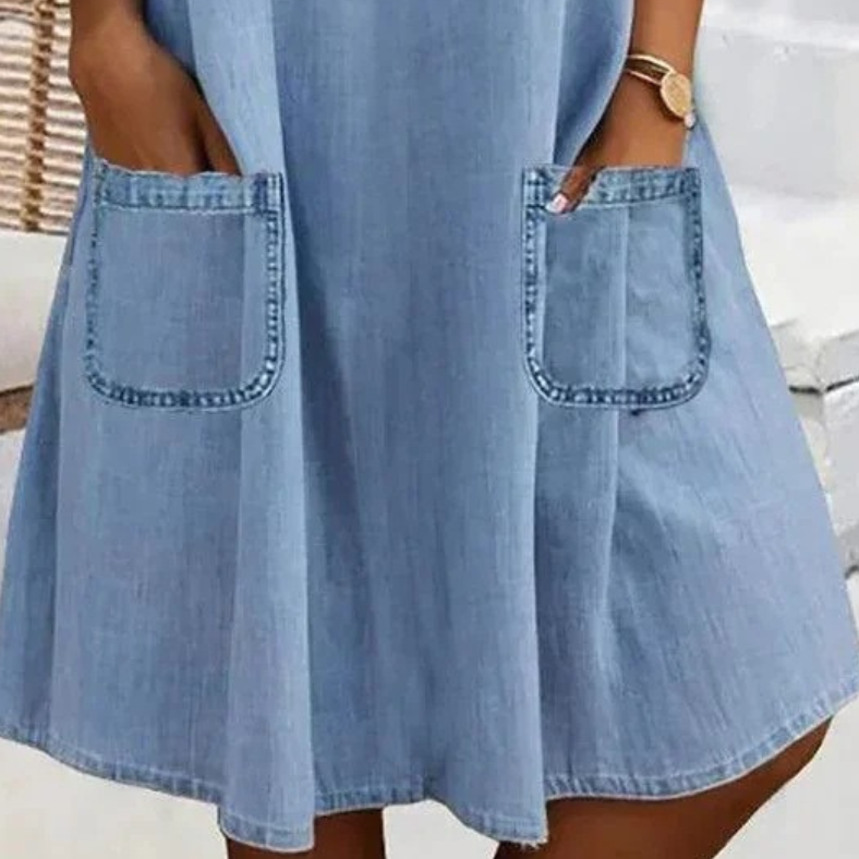 Cleo | Chic Denim Midi Dress