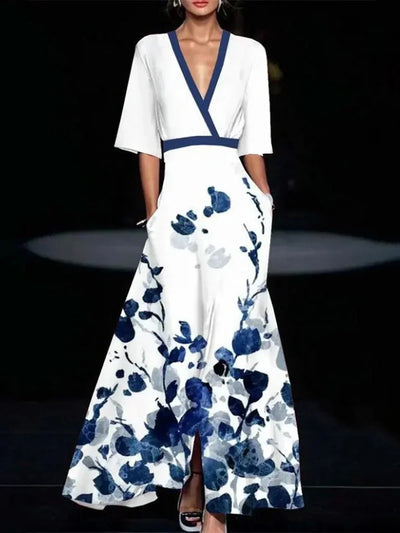 Tahlia | Elegant Flowy V-Neck Dress