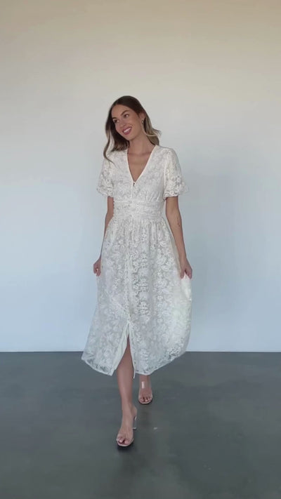 Edwina Lace Dress | Vintage Cream